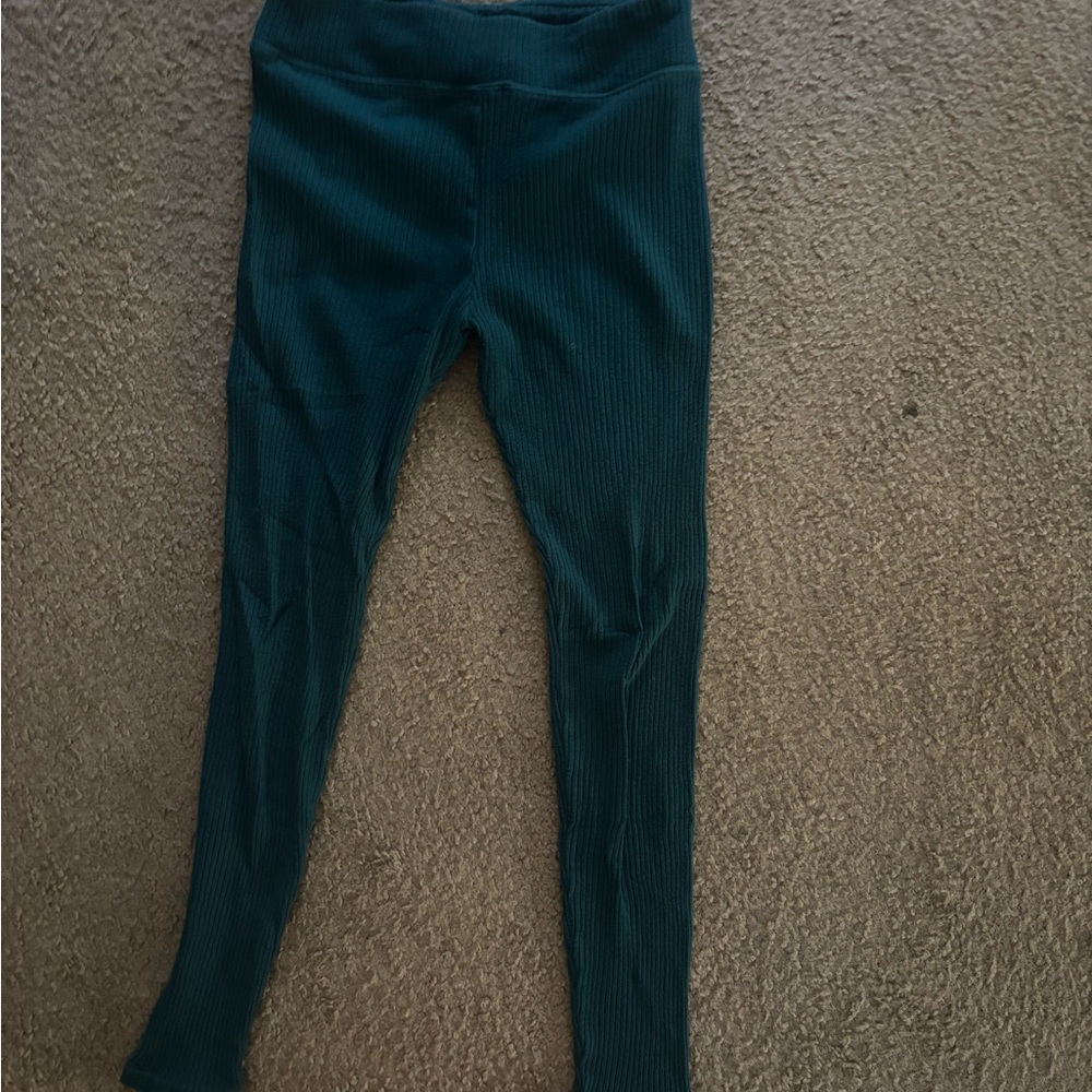 art class Dark Teal Ribbed sweater Leggings size large